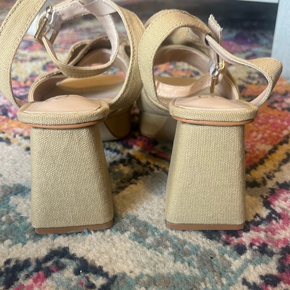 Beige/Tan Ruffle Heels - Picture 6 of 6
